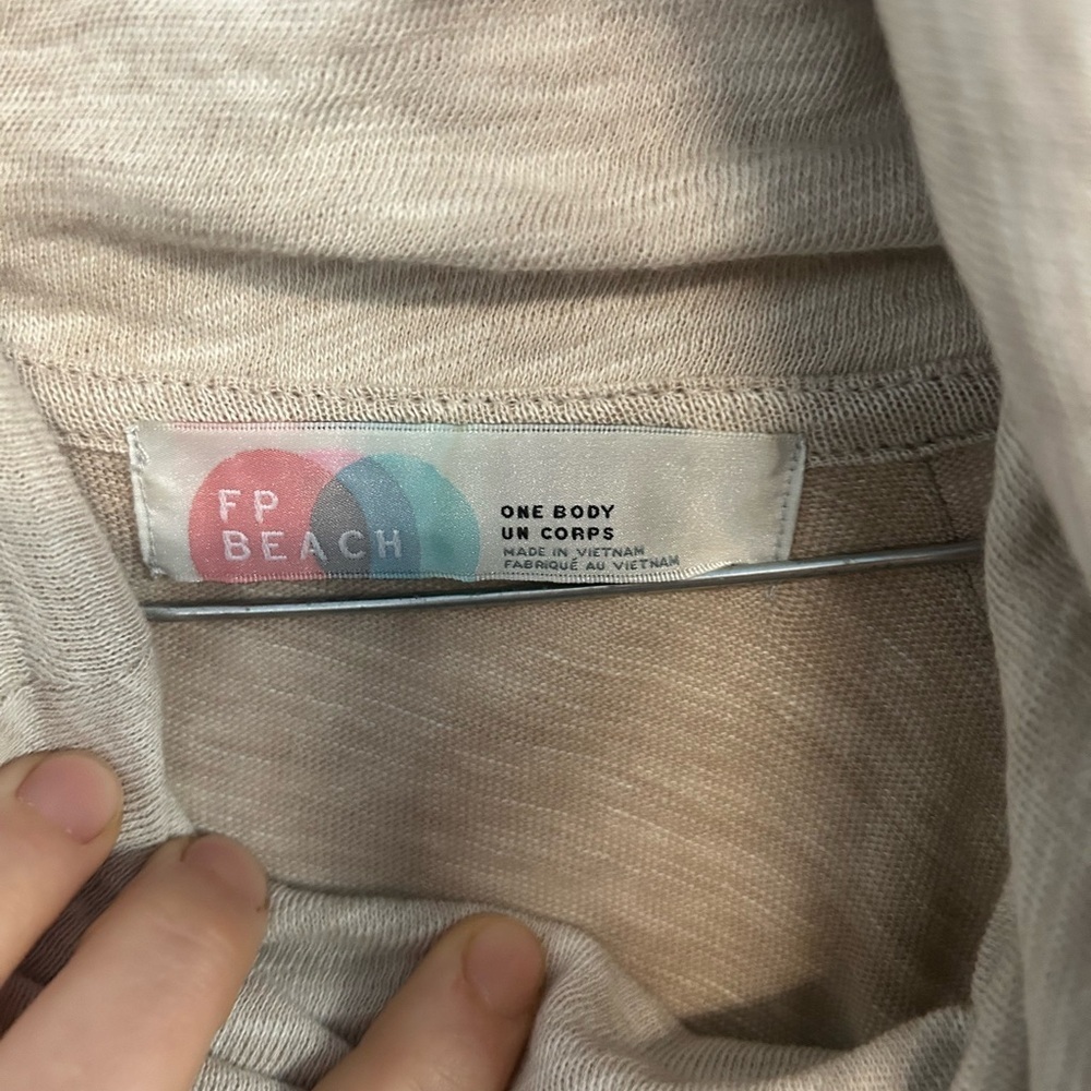 Free People Cowl Neck Sweater - Beige - Picture 3 of 5